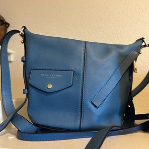 Blue crossbody leather  bag by Marc Jacobs